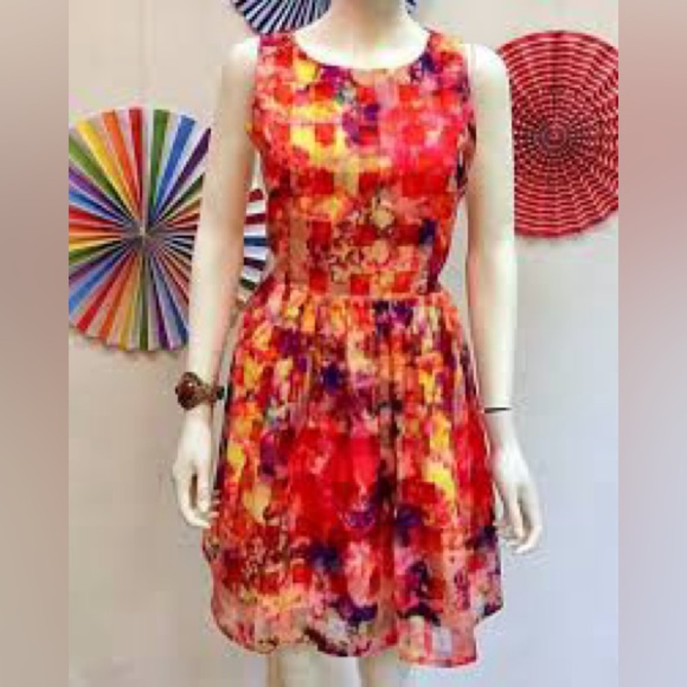 Women's Orange and Yellow Dress